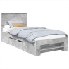 Cadre de lit Gris béton 90 x 200 cm Bois d'ingénierie 541444541444