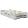 Cadre de lit Gris béton 90 x 200 cm Bois d'ingénierie 541444541444