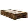 Cadre de lit Chêne fumé 90 x 200 cm Bois d'ingénierie 541445541445