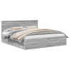 Cadre de lit Gris Sonoma 200 x 200 cm Bois d'ingénierie 541453541453