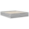Cadre de lit Gris Sonoma 200 x 200 cm Bois d'ingénierie 541453541453