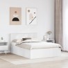 Cadre de lit Blanc 150 x 200 cm Bois d'ingénierie 541454541454