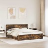 Cadre de lit Chêne fumé 200 x 200 cm Bois d'ingénierie 541455541455