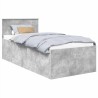 Cadre de lit Gris béton 75 x 190 cm Bois d'ingénierie 541456541456