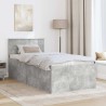 Cadre de lit Gris béton 75 x 190 cm Bois d'ingénierie 541456541456