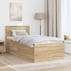 Cadre de lit Chêne Sonoma 75 x 190 cm Bois d'ingénierie 541457541457