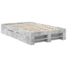 Cadre de lit Gris béton 120 x 200 cm Bois d'ingénierie 541464541464