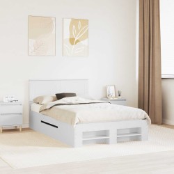Cadre de lit Blanc 137 x 203 cm Bois d'ingénierie 541465541465
