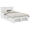 Cadre de lit Blanc 137 x 203 cm Bois d'ingénierie 541465541465