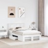 Cadre de lit Blanc 137 x 203 cm Bois d'ingénierie 541465541465