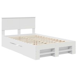 Cadre de lit Blanc 137 x 203 cm Bois d'ingénierie 541465541465