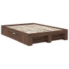 Cadre de lit Chêne brun 140 x 200 cm Bois d'ingénierie 541480541480
