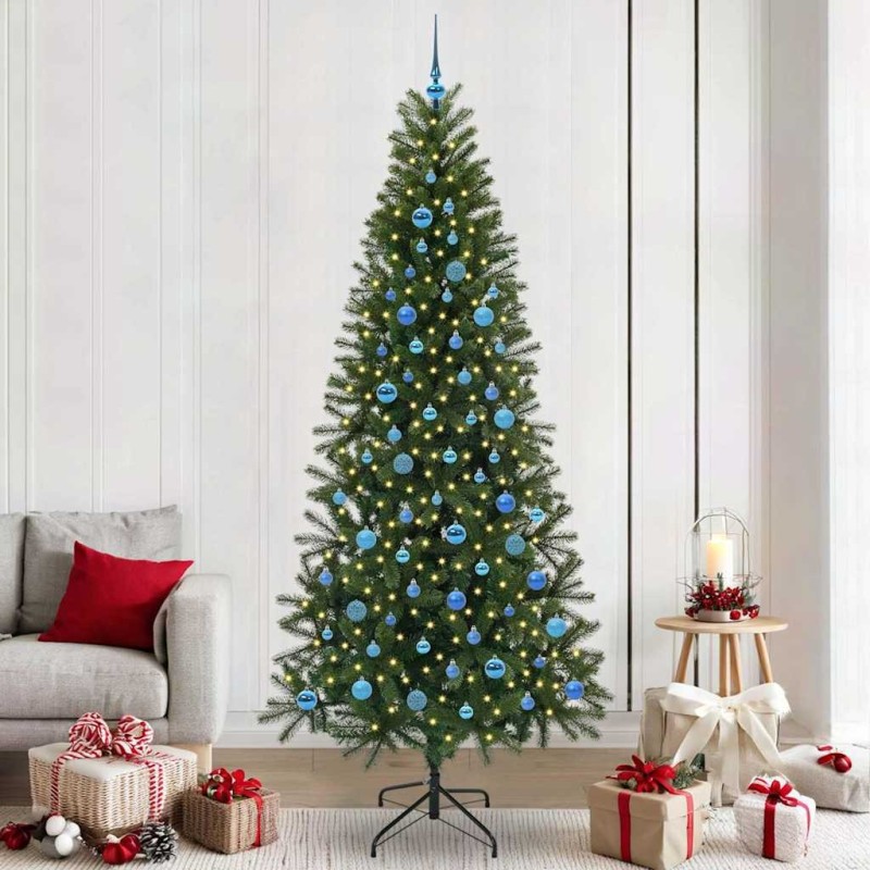 Sapin de Noël artificiel avec 300 LED Vert 240 cm PE et PVC 541490541490