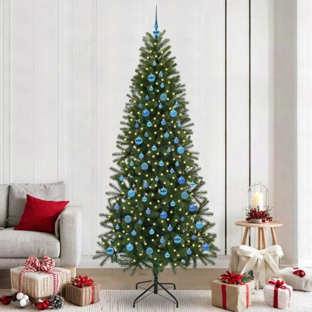 Sapin de Noël artificiel avec 300 LED Vert 240 cm PE et PVC 541490541490