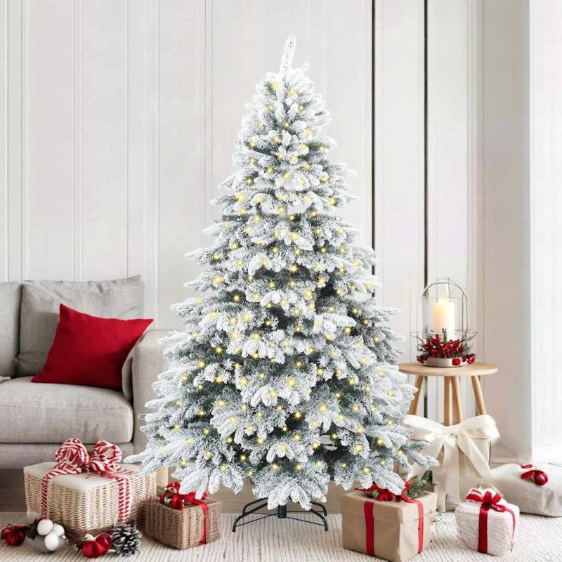 Sapin de Noël artificiel avec 300 LED Blanc 180 cm PE et PVC 541495541495