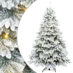Sapin de Noël artificiel avec 300 LED Blanc 180 cm PE et PVC 541495541495