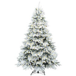 Sapin de Noël artificiel avec 300 LED Blanc 180 cm PE et PVC 541495541495