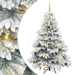 Sapin de Noël artificiel avec 150 LED Blanc 150 cm PE et PVC 541496541496