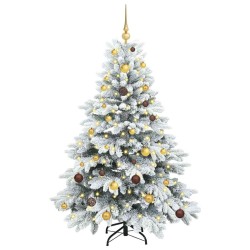 Sapin de Noël artificiel avec 150 LED Blanc 150 cm PE et PVC 541496541496