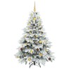 Sapin de Noël artificiel avec 150 LED Blanc 150 cm PE et PVC 541496541496