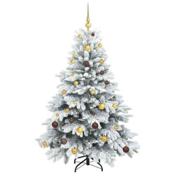Sapin de Noël artificiel avec 150 LED Blanc 150 cm PE et PVC 541496541496