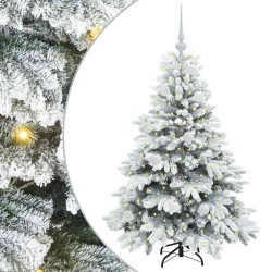 Sapin de Noël artificiel avec 150 LED Blanc 120 cm PE et PVC 541497541497
