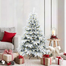 Sapin de Noël artificiel avec 150 LED Blanc 150 cm PE et PVC 541503541503