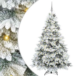 Sapin de Noël artificiel avec 300 LED Blanc 180 cm PE et PVC 541505541505