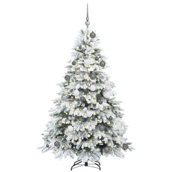 Sapin de Noël artificiel avec 300 LED Blanc 180 cm PE et PVC 541505541505