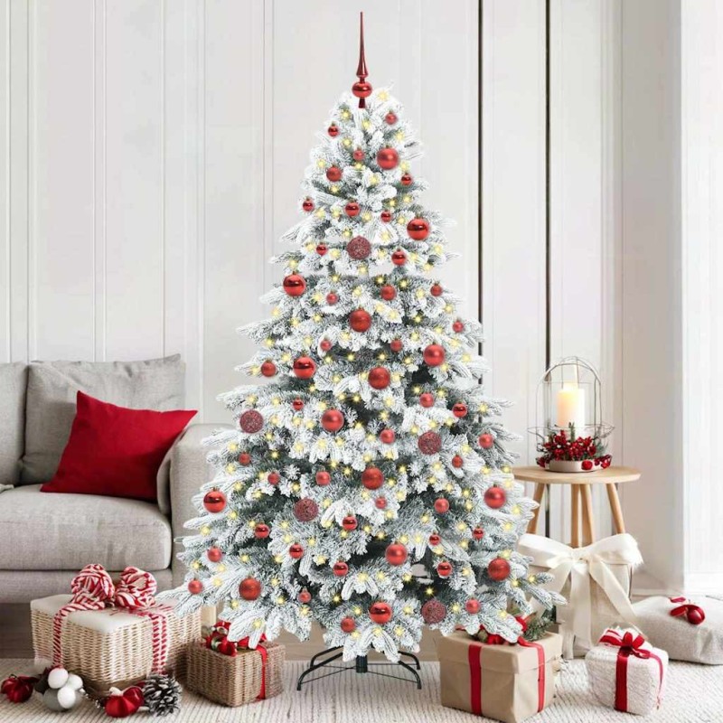 Sapin de Noël artificiel avec 300 LED Blanc 180 cm PE et PVC 541506541506