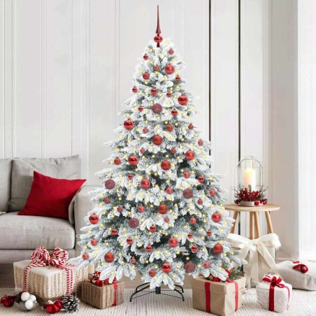 Sapin de Noël artificiel avec 300 LED Blanc 180 cm PE et PVC 541506541506