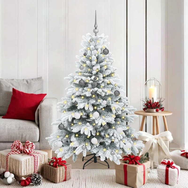 Sapin de Noël artificiel avec 150 LED Blanc 150 cm PE et PVC 541507541507