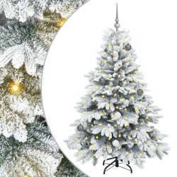 Sapin de Noël artificiel avec 150 LED Blanc 150 cm PE et PVC 541507541507