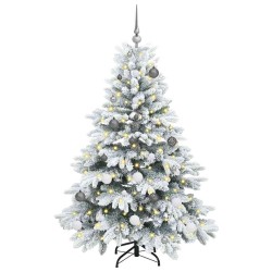 Sapin de Noël artificiel avec 150 LED Blanc 150 cm PE et PVC 541507541507