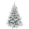 Sapin de Noël artificiel avec 150 LED Blanc 150 cm PE et PVC 541507541507