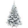 Sapin de Noël artificiel avec 150 LED Blanc 150 cm PE et PVC 541507541507