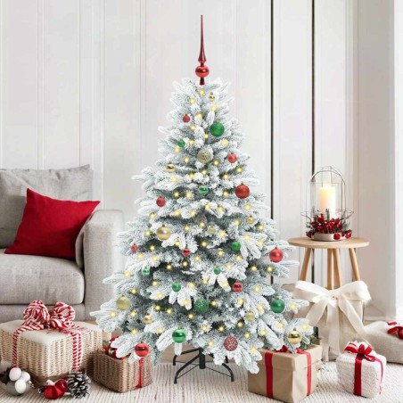Sapin de Noël artificiel avec 150 LED Blanc 150 cm PE et PVC 541509541509