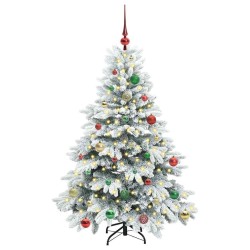 Sapin de Noël artificiel avec 150 LED Blanc 150 cm PE et PVC 541509541509