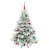 Sapin de Noël artificiel avec 150 LED Blanc 150 cm PE et PVC 541509541509