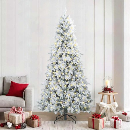 Sapin de Noël Artificiel à Branches Articulées Blanc 240 cm 541514541514