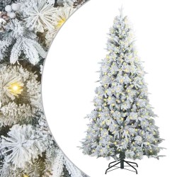 Sapin de Noël Artificiel à Branches Articulées Blanc 240 cm 541514541514