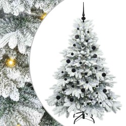 Sapin de Noël artificiel avec 150 LED Blanc 150 cm PE et PVC 541515541515