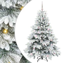 Sapin de Noël artificiel avec 150 LED Blanc 150 cm PE et PVC 541516541516