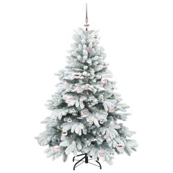 Sapin de Noël artificiel avec 150 LED Blanc 150 cm PE et PVC 541516541516