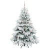 Sapin de Noël artificiel avec 150 LED Blanc 150 cm PE et PVC 541516541516