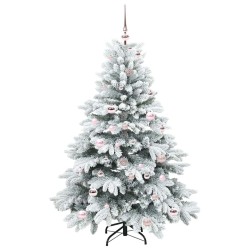 Sapin de Noël artificiel avec 150 LED Blanc 150 cm PE et PVC 541516541516