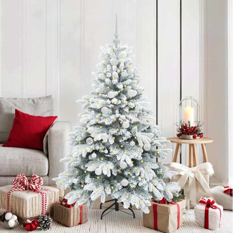 Sapin de Noël artificiel avec 150 LED Blanc 150 cm PE et PVC 541517541517