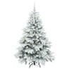 Sapin de Noël artificiel avec 150 LED Blanc 150 cm PE et PVC 541517541517
