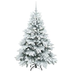 Sapin de Noël artificiel avec 150 LED Blanc 150 cm PE et PVC 541517541517