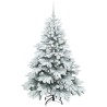 Sapin de Noël artificiel avec 150 LED Blanc 150 cm PE et PVC 541517541517